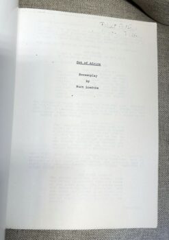 Out Of Africa (1985) - Original Film Script Movie Poster