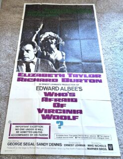 Who's Afraid Of Virginia Woolf (1966) - Original Three Sheet Movie Poster
